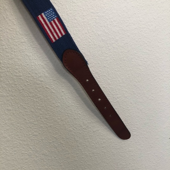 SMATHERS & BRANDON AMERICAN FLAG NEEDLEPOINT BELT - Picture 4 of 6
